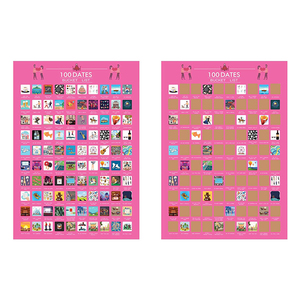 Tùy Chỉnh Món Quà Valentine Dễ Thương Scratch Off Date Ý Tưởng Poster Cuốn Sách Cho Các Cặp Vợ Chồng - Product Image 1