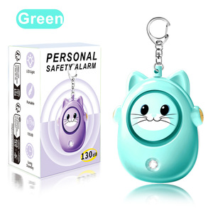 Gantungan kunci <span class=keywords><strong>Alarm</strong></span> keselamatan, LED portabel gaya Kitty 130DB, Gantungan Kunci <span class=keywords><strong>Alarm</strong></span> keamanan darurat untuk wanita, anak-anak, orang tua - Product Image 1