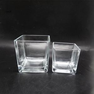ที่ใส่เทียนแก้วทรงสี่เหลี่ยม ใส แบบคริสตัล สำหรับเทียนทีไลท์ - Product Image 2