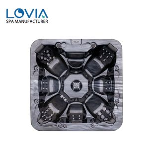 حوض استحمام ساخن عصري من الأكريليك، حوض مزدوج مع تدليك مائي، سبا خارجي - Product Image 2