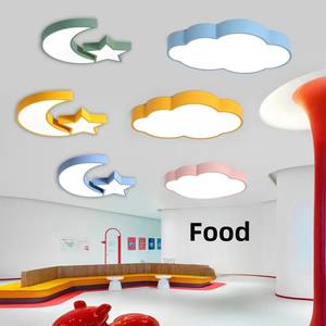 Lampadario a Nuvola per Corridoi e Aule di Scuole e Asili, <span class=keywords><strong>Lampada</strong></span> a Sospensione con Forme di Luna Crescente e Stelle - Product Image 3