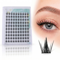Cils artificiels semi-faits à la main en fibres végétales de haute qualité, sans colle, réutilisables, auto-adhésifs, sans cruauté, logo personnalisable