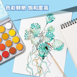 Pinturas de acuarela sólidas Deli, juego de 36 colores para estudiantes y niños, suministros de arte lavables - Product Image 4