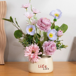 Vases en plastique Life Creative, blanc laiteux, plantes en pot, style moderne et simple, pour salon, table à manger, décoration de bureau - Product Image 3