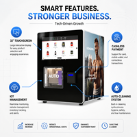 Mesin Penjual Protein Shake Kustom Desain Kompak Putih 1800W Layar Sentuh Pemantauan Jarak Jauh OEM ODM Pasokan Pasar