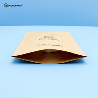 Sachet d'emballage personnalisé en papier kraft compostable et biodégradable en PLA avec fermeture éclair pour snacks et confiseries