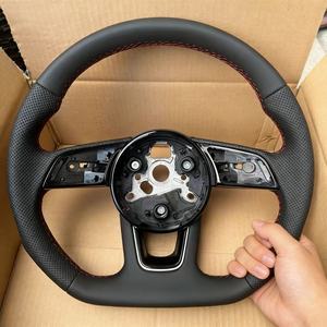 Volant personnalisé tout cuir pour Audi A3 A4 B6 <span class=keywords><strong>RS6</strong></span> C8 RS3 8V SQ8 SQ5 B8 B8.5 B9.5 Q3 S3 R8, style sport - Product Image 1