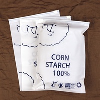 Sacs biodégradables en poly pour t-shirt, sac à fermeture éclair en plastique compostable givré mat écologique pour l'emballage de sous-vêtements