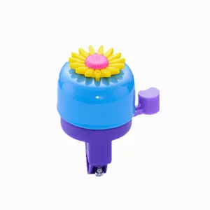 Bicycle accessories Colorful splendid kids bike bell with plastic flower install bike handle bicycle bell