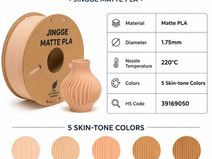 Filamento PLA Mate Jingge de 1.75mm, Serie Tono Piel, Filamento para Impresora 3D de Bajo Brillo, para Figuras y Bustos, Compatible con Creality Bambu Lab - Product Image 5