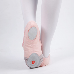 Pantoufles de ballet pour adultes en toile très extensible semelle fendue chaussures de <span class=keywords><strong>danse</strong></span> de yoga chaussures de ballet pour filles garçons - Product Image 6