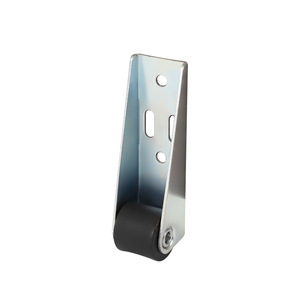 Roulettes pour porte coulissante, support étendu zingué avec roues noires et rouges pour support de porte de meuble - Product Image 4