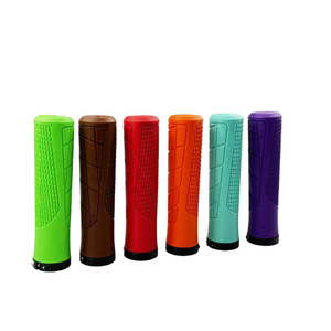 Poignées de guidon de vélo 22,2 mm en caoutchouc antidérapant pour VTT, avec verrouillage unilatéral - Product Image 2