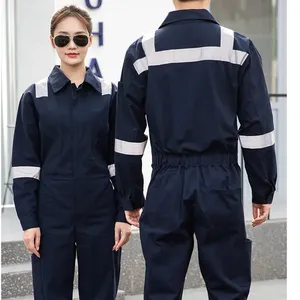 Workwear Work Clothes Overall Coverall For Men Work Wear Hi Vis Working Uniform Construction Suit Cotton Carton OEM Service