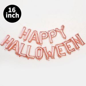 16 Inch Happy Letter Set Halloween Foil Wall Background <b>Decoration</b> 4 Colours Air Inflation <b>Balloon</b> - Product Image 3