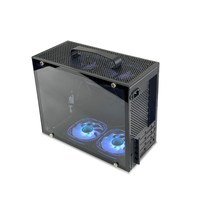 MANMU Factory MicroATX ITX PC Case Cheap Price Mid Tower with RGB Fans USB 2.0 Side Panel Aluminum Alloy Computer Cases Towers