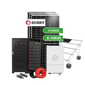 ราคาแข่งขัน ระบบพลังงานแสงอาทิตย์แบบไฮบริดออนกริด 5kw 8kw 10kw 12kw 15kw พร้อมชุดแบตเตอรี่ลิเธียมพลังงานแสงอาทิตย์ และราคา - Product Image 2