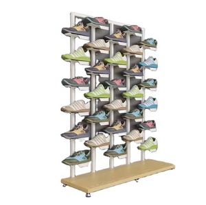 Estante <span class=keywords><strong>de</strong></span> exhibición <span class=keywords><strong>de</strong></span> <span class=keywords><strong>zapatillas</strong></span> <span class=keywords><strong>de</strong></span> metal <span class=keywords><strong>de</strong></span> hierro <span class=keywords><strong>de</strong></span> una sola cara personalizado CHuimei X11 económico, estanterías comerciales para <span class=keywords><strong>tiendas</strong></span> <span class=keywords><strong>de</strong></span> calzado, exhibición deportiva - Product Image 1