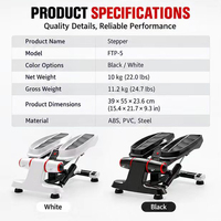 Mini stepper portable léger de 10 kg, silencieux, compact, gain de place, pour exercices cardio à domicile, logo personnalisé OEM, directement de l'usine