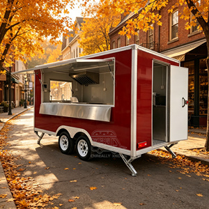 Remorque alimentaire carrée, unité de cuisine mobile avec rangement personnalisé et zone de service pour les vendeurs de nourriture commerciaux - Product Image 6