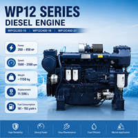Moteur diesel marin Weichai WP12 série WP12C350-15 258 kW/350 ch 1500 tr/min pour bateau de pêche et bateau de travail