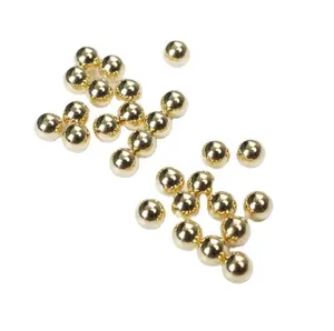 H62 CuZn35 H65 perlina a sfera in ottone massiccio/rame lucido oro piccolo per uso industriale