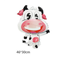 Mini ballon en aluminium motif clown panda de dessin animé, petit ballon ours singe de dessin animé, décoration de ballon Joyeux Anniversaire
