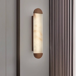 Nordic Alabaster Wall Lights Luxury Modern <b>Decor</b> Brass Living Room Wall <b>Lamp</b> Staircase Corridor Long Modern Wall <b>Lamp</b> - Product Image 2