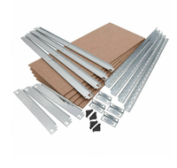 Support d'étagères en acier inoxydable à 5 couches revêtement en poudre réglable meubles de stockage noirs Rivet sans boulon supports empilables sans boulon