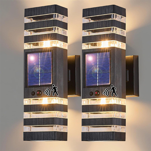 Lámpara Solar LED Alecter IP65 Impermeable para Exteriores, con Sensor de Movimiento de 3 Modos, Luz Blanca Cálida de 3500K, 500 Lúmenes, para Jardín, Paisaje y Porche - Product Image 1