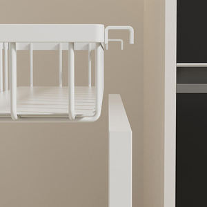 Organisateur de placard coulissant extensible, panier de rangement coulissant pour cuisine et salle de bain, organisateur sous évier à 2 niveaux - Product Image 4