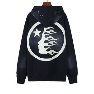 Felpa con Cappuccio Personalizzata di Alta Qualità 450G, Stampa Classica con Strass Termotrasferibili, Stile Casual Oversize - Product Image 3