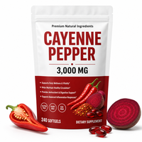 240 gélules de piment de Cayenne et de pépins de raisin, soutien antioxydant naturel de qualité supérieure, compléments alimentaires à base de plantes pour adultes