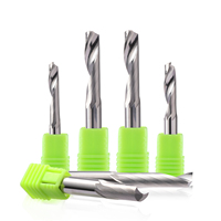 Fraise à queue CNC à une dent en carbure monobloc, coupe ascendante, pour aluminium HRC55, haute précision, ODM OEM, angle de hélice 30°, non revêtue, HOZLY