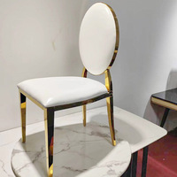 Chaises d'hôtel royal en acier inoxydable et or Bellini pour planificateur d'événements de mariage