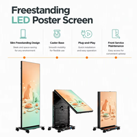 Écran d'affichage LED intérieur P1.25 640*1920mm 8K HDR sur roulettes, Plug&Play, Totem publicitaire numérique couleur, Garantie 5 ans