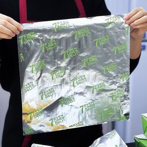 Wholesale Customization Printed Aluminum Foil <b>Wrapping</b> <b>Paper</b> Eco-Friendly Grease Proof Cake Pizza Bread French Fries Kebab - Product Image 5