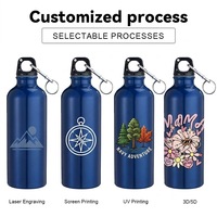 Botella de Agua Deportiva de Aluminio Ecológica con Logotipo Personalizado, 500ml/750ml/1000ml, a Prueba de Fugas, para Viajes, Campamentos, Libre de BPA, Térmica, para Fiestas
