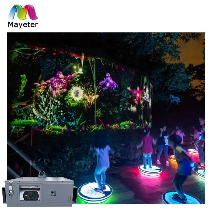 Large Holographic Laser Outdoor Lighting Interactive Floor Projector 3D Mapping Projection With Software outdoor 3d projector