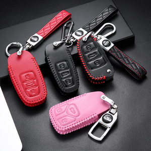 ที่หุ้มกุญแจรถหนังแฟชั่นทำด้วยมือสำหรับ <span class=keywords><strong>Audi</strong></span> A3 Q3 Q2L <span class=keywords><strong>Q2</strong></span>อีทรอนพับได้พร้อมตัวปิดแบบแขวน - Product Image 5