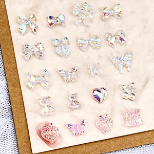 Accessori per Unghie 3D Popolari, 100 Pezzi/Sacchetto, Serie Multipla con Fiocchi in Resina, Orsetti e Frutta per Nail Art - Product Image 5