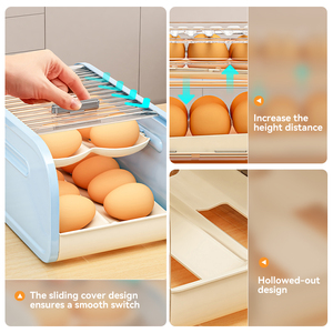 ที่เก็บไข่ในตู้เย็น XinHang รุ่นใหม่ล่าสุด กล่องเก็บไข่หลายชั้นสำหรับห้องครัว กล่องเก็บไข่ในตู้เย็นหลากสีสัน - Product Image 6