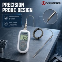 Termometer Digital Genggam Split 0.1 ° Alat Pengukur Suhu Minyak Makanan Laboratorium Industri Presisi Tinggi