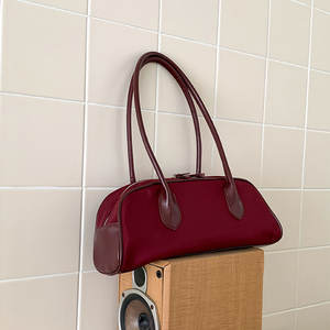 Bolsos de Mujer de Alta Calidad, Nuevos Bolsos Boston Femeninos, Bolsos de Hombro de Cuero y Nailon de Moda para Mujer - Product Image 2