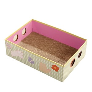 Cat scratching <b>post</b> and cat bed combined, non-shedding corrugated cardboard scratching toy, rectangular box, cat cardboard box - Product Image 5
