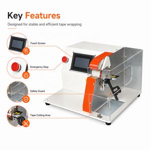 Máquina semiautomática <span class=keywords><strong>de</strong></span> escritorio para envolver arneses <span class=keywords><strong>de</strong></span> cables con interruptor <span class=keywords><strong>de</strong></span> pie, herramienta completa para el envoltorio <span class=keywords><strong>de</strong></span> cables eléctricos - Product Image 2