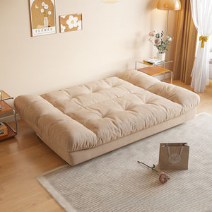 Modern Minimalist Light <strong>Blue</strong> <strong>Sofa</strong> <strong>Bed</strong> in Cream Style, Suitable for Living Rooms, Hotels and Apartments. - Product Image 5
