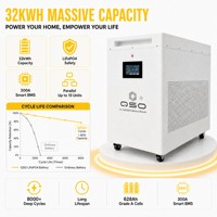 Pack de batteries LiFePO4 complet 51,2 V 628 Ah 32 kWh 48 V pour systèmes solaires