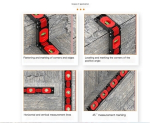 Đa chức năng có thể gập lại mức độ mét 36-72cm đa góc đo lường chế biến gỗ công cụ ống cầu thang góc gấp - Product Image 2