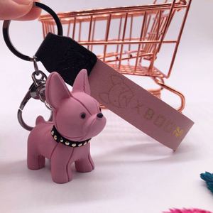 Fashion Bulldog Keychain PU Leather Animal Dog <b>Key</b> Chain Holder Keyring Bag Accessories Cute Dog <b>Key</b> Chains <b>Rings</b> Gifts for Kids - Product Image 3